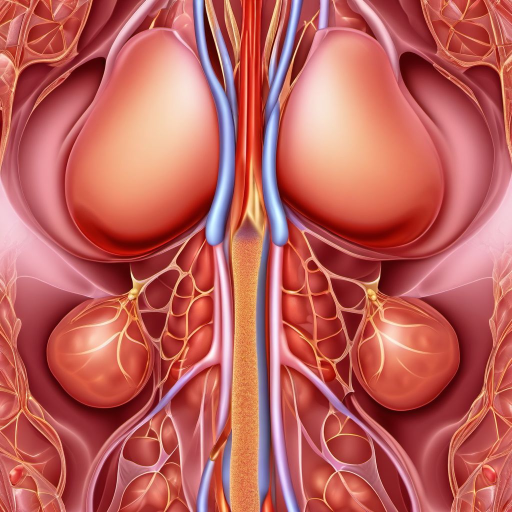 Hypertrophy of breast digital illustration