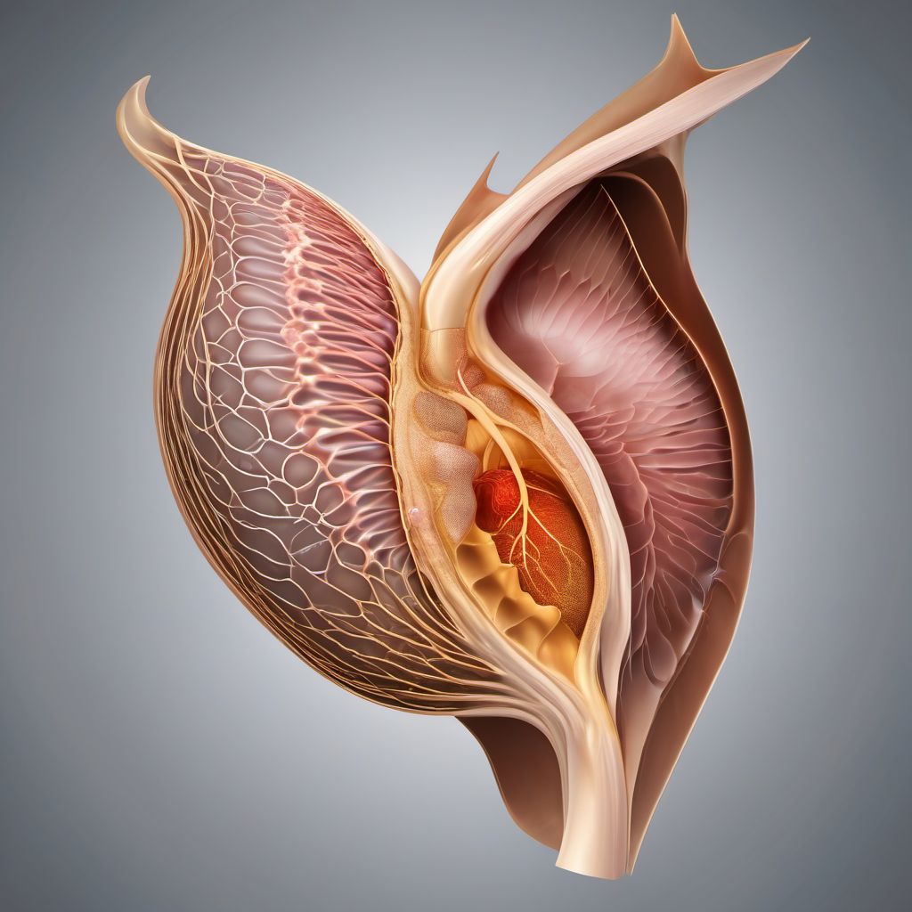 Deformity and disproportion of reconstructed breast digital illustration