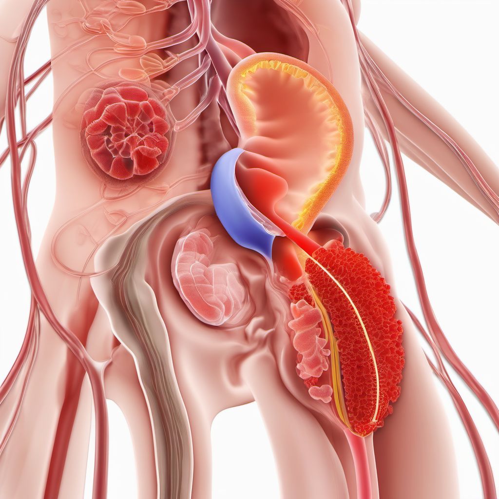 Acute salpingitis and oophoritis digital illustration