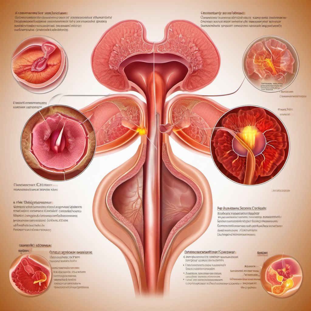 Inflammatory disease of uterus, except cervix digital illustration