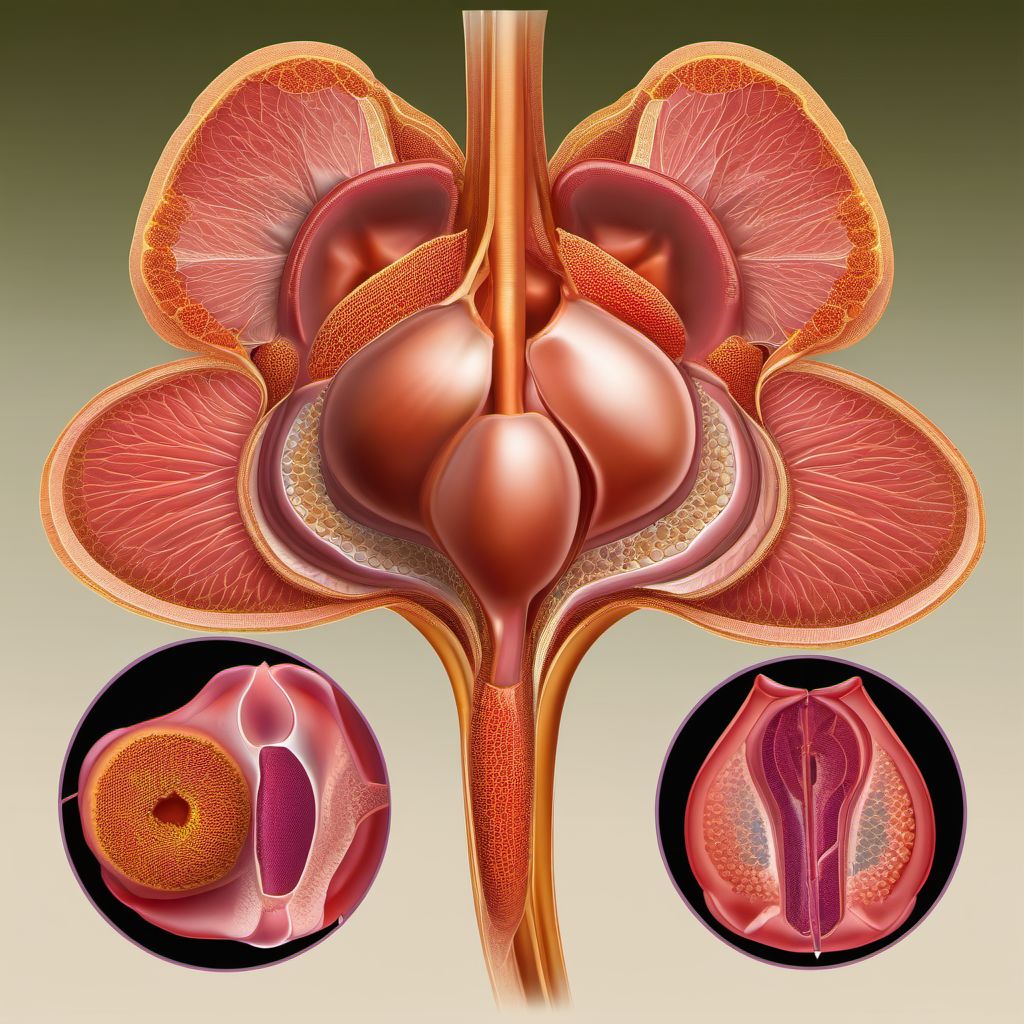 Female genital prolapse, unspecified digital illustration