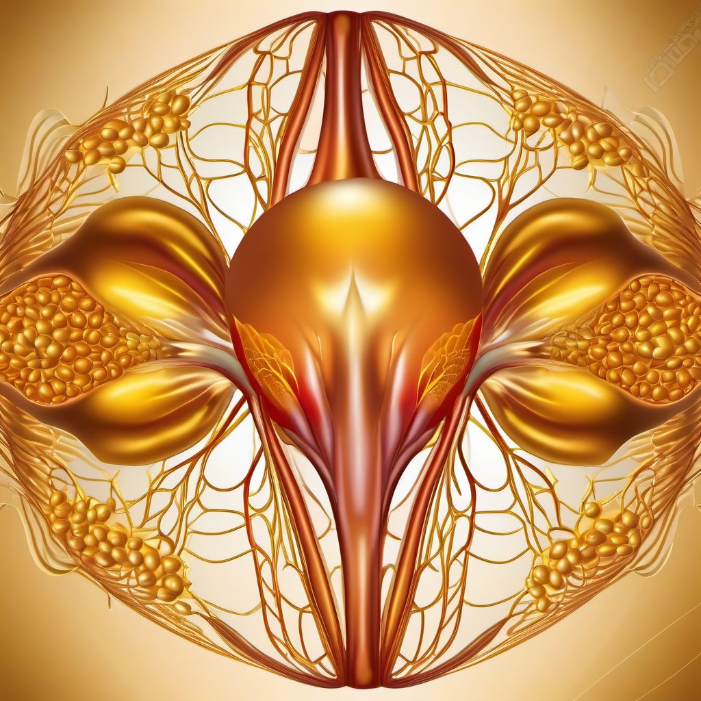 Corpus luteum cyst digital illustration