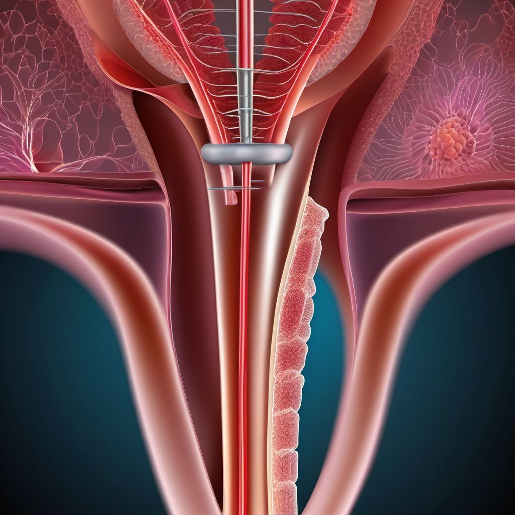 Torsion of fallopian tube digital illustration