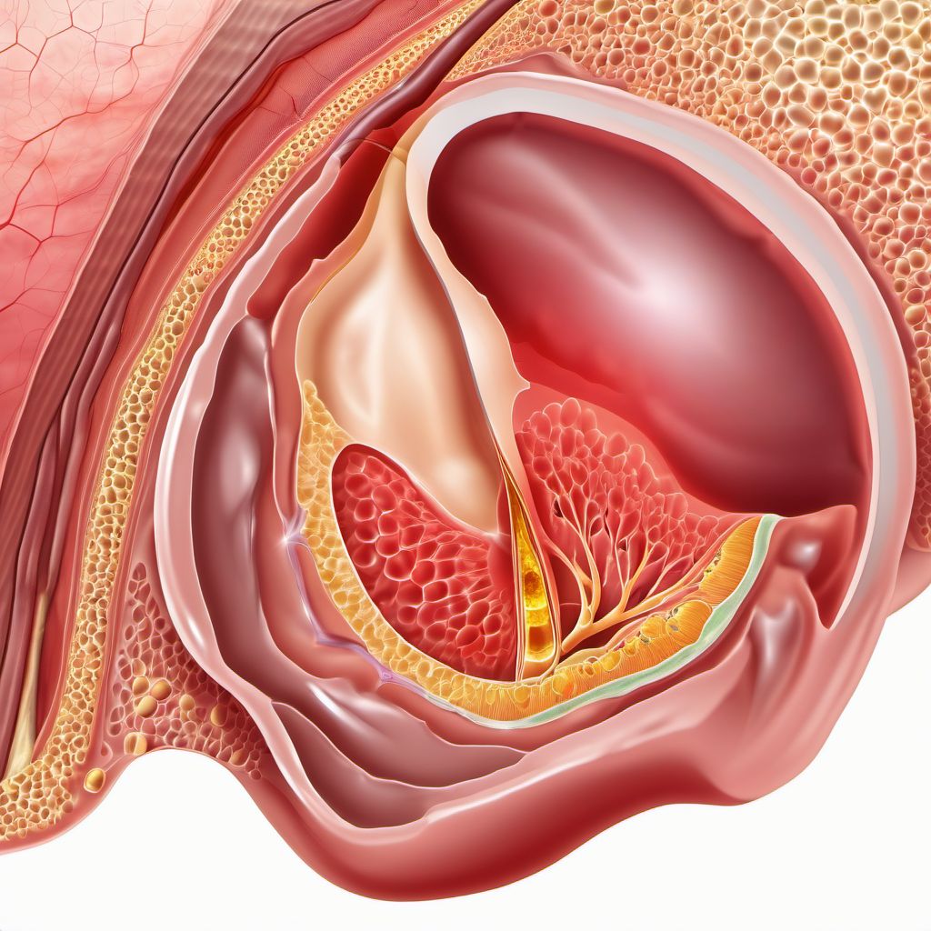 Hematoma of broad ligament digital illustration