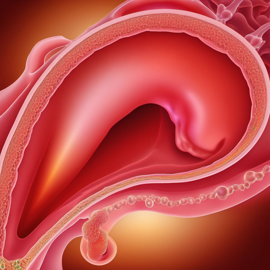 Endometrial hyperplasia digital illustration