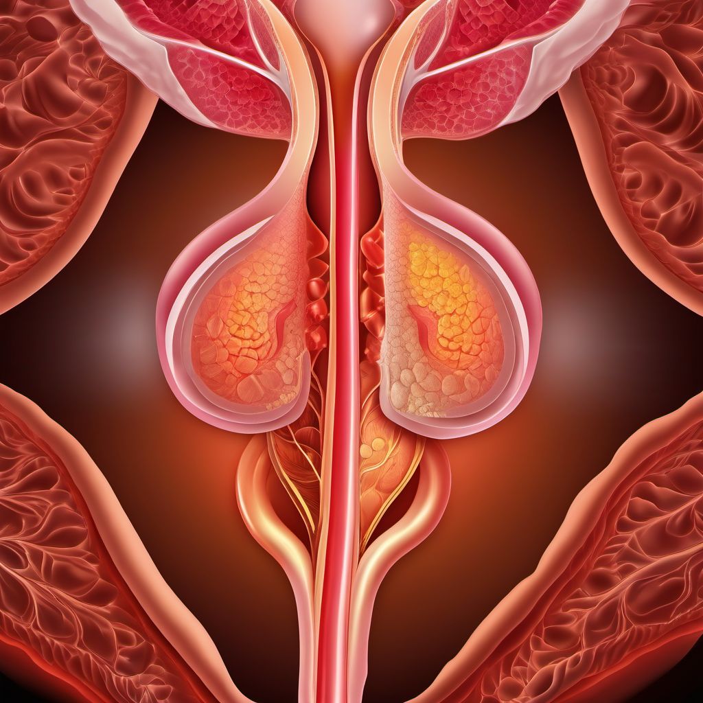 Hypertrophy of uterus digital illustration