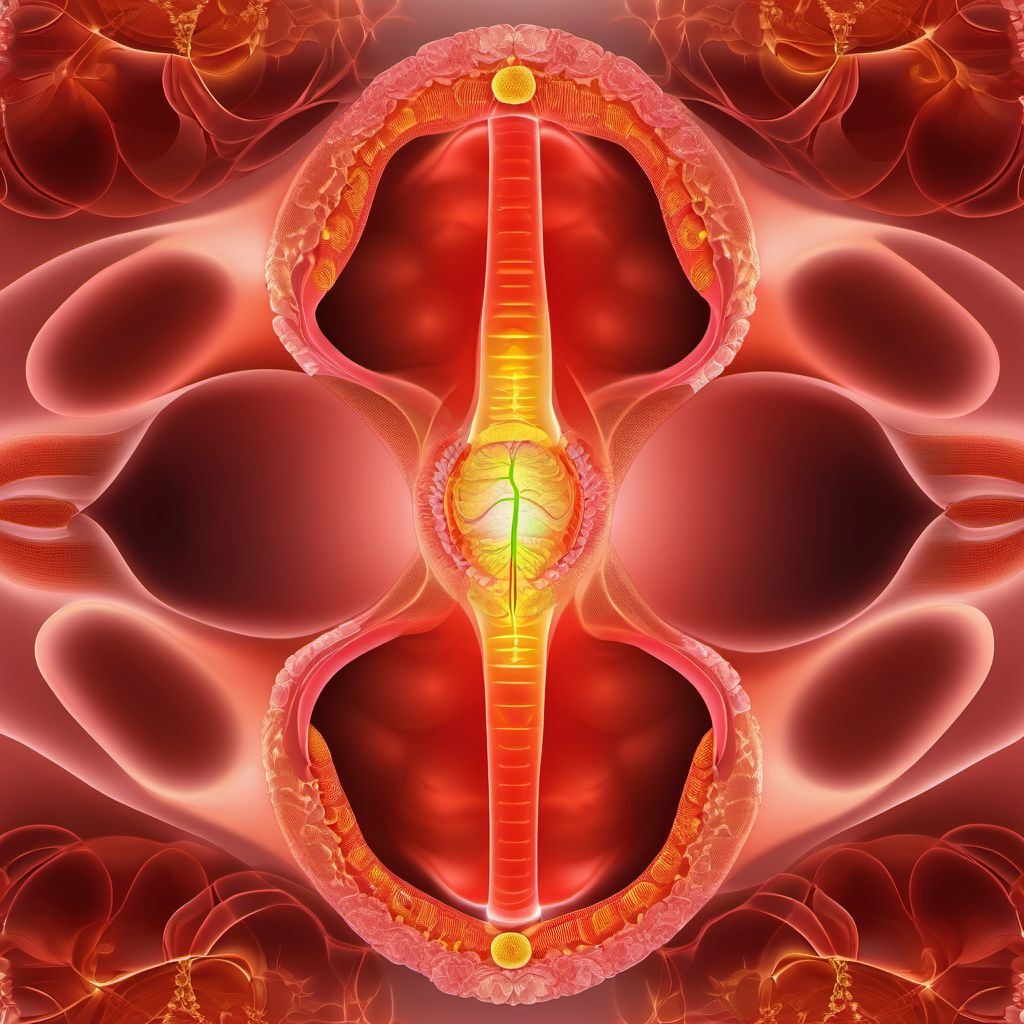 Subinvolution of uterus digital illustration