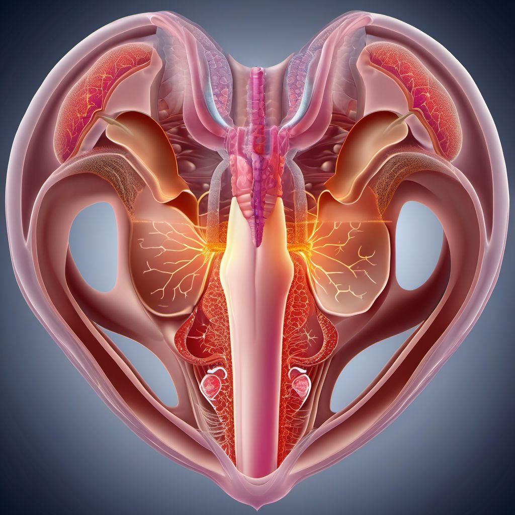 Malposition of uterus digital illustration