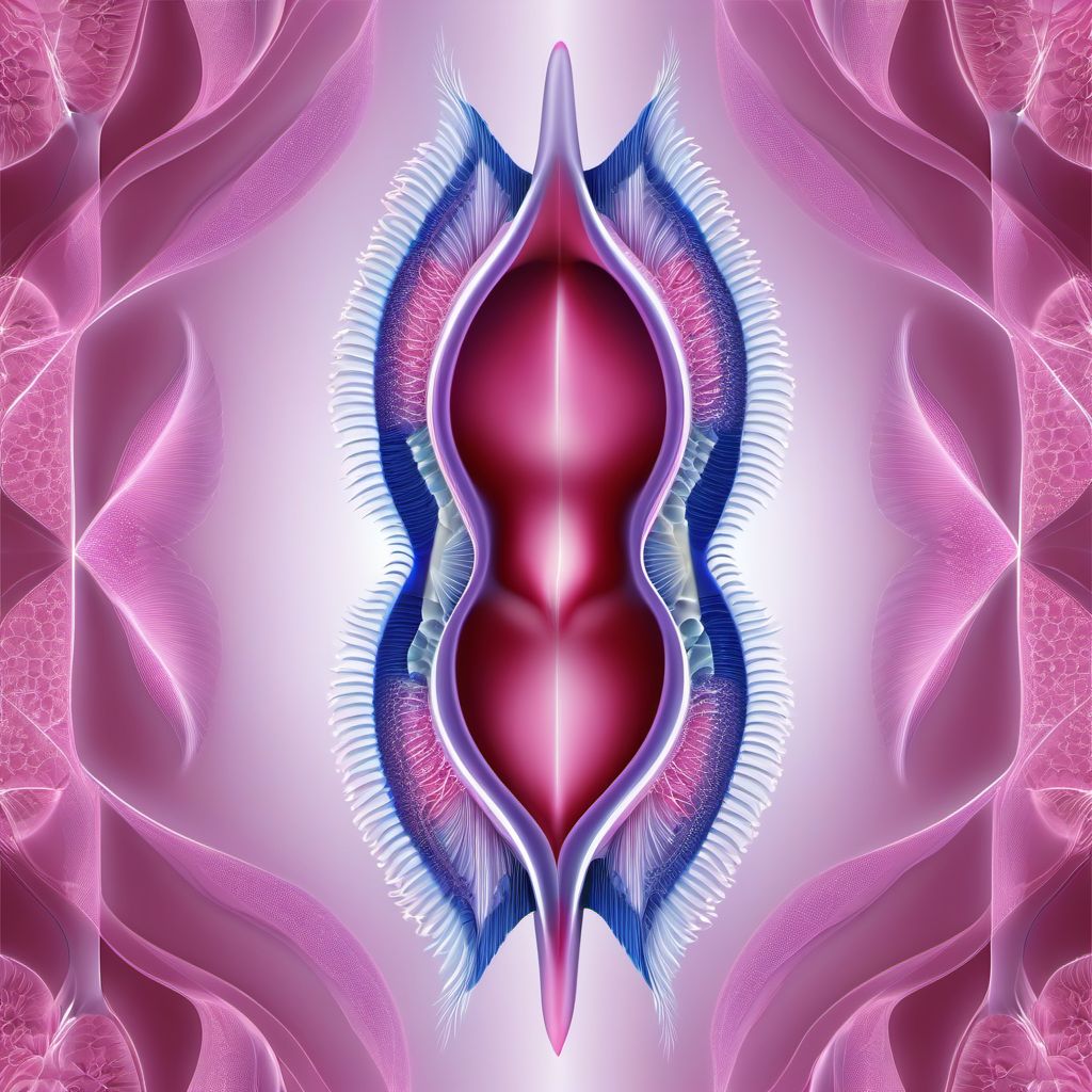 Hypertrophy of vulva digital illustration