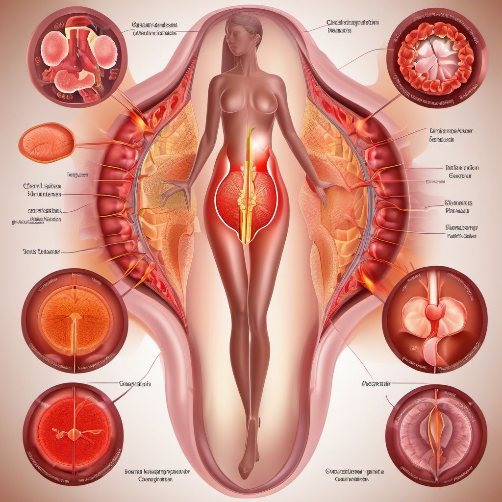 Pain and other conditions associated with female genital organs and menstrual cycle digital illustration