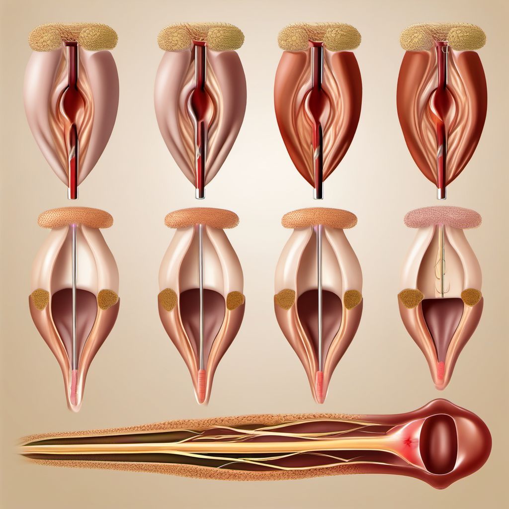 Postprocedural urethral stricture digital illustration