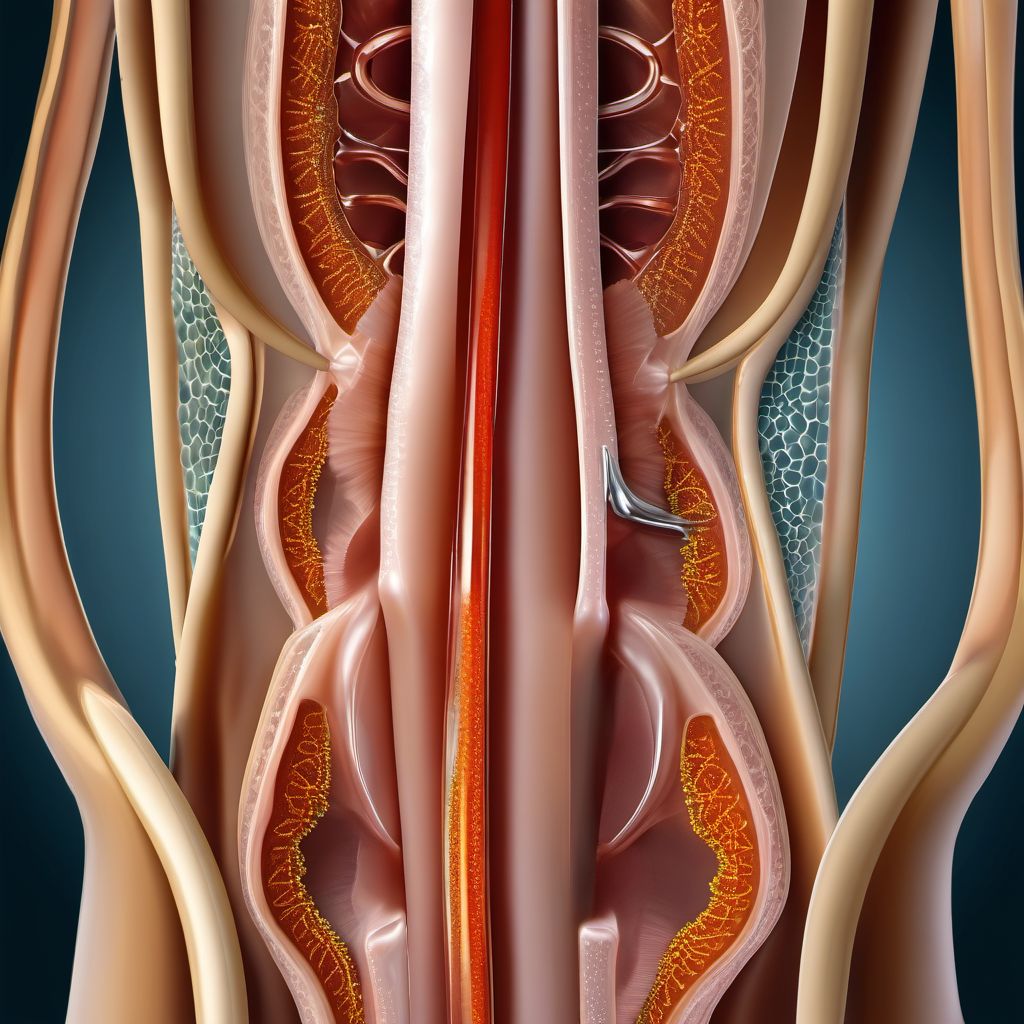 Postprocedural urethral stricture, female digital illustration