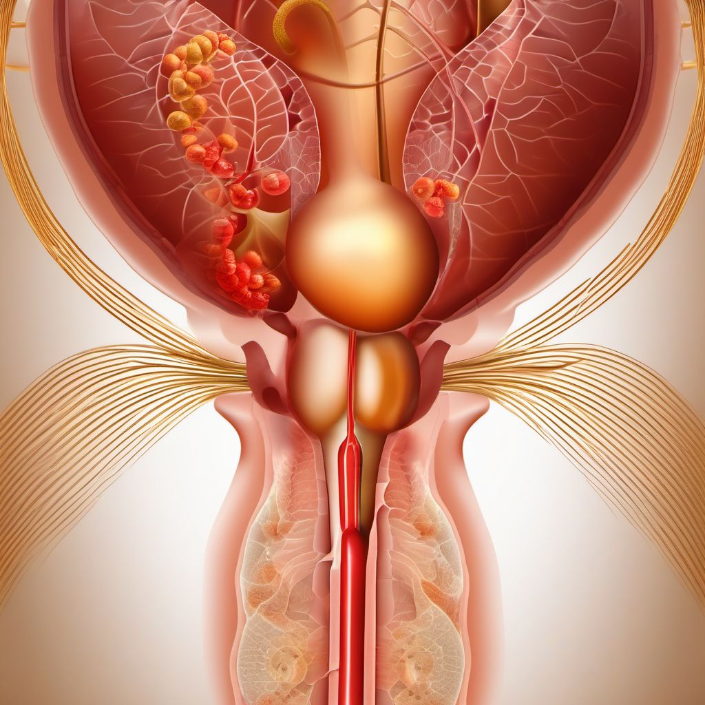 Complication of continent stoma of urinary tract digital illustration