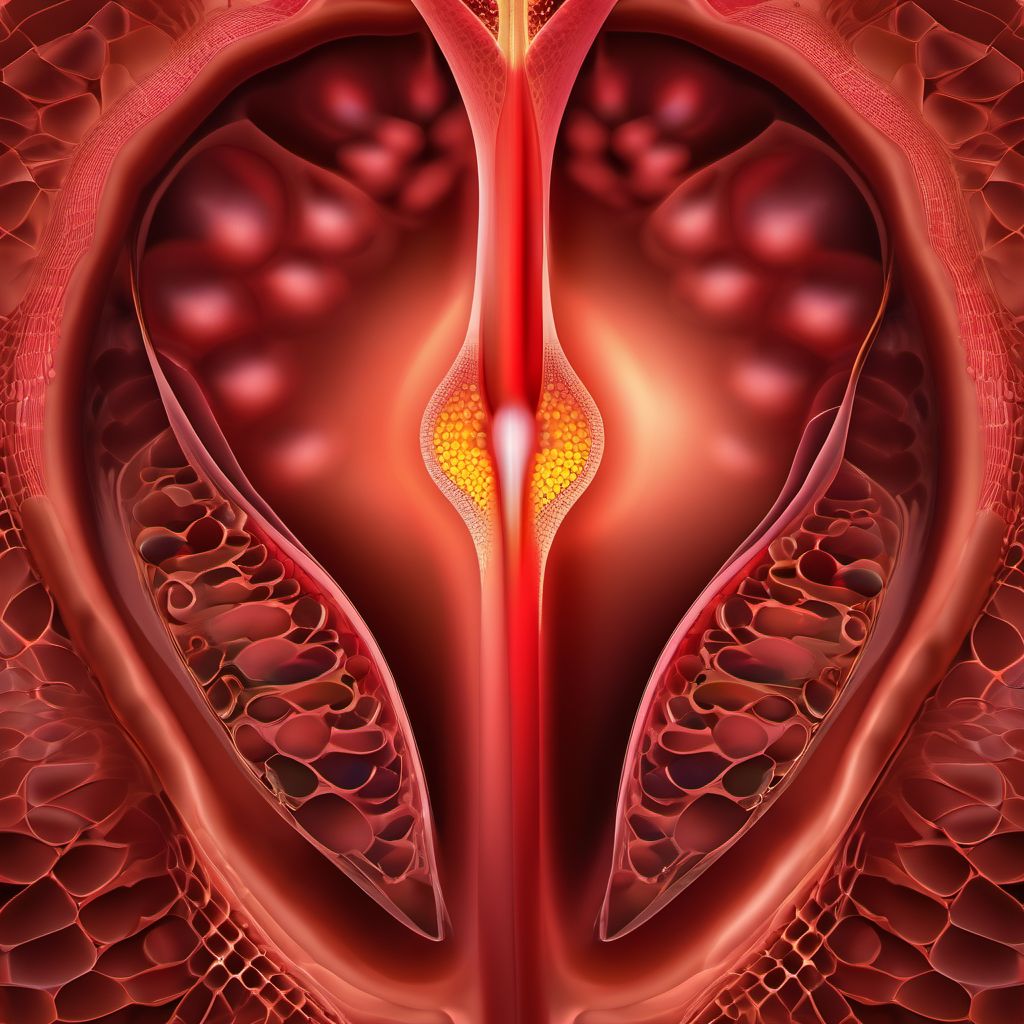 Residual ovary syndrome digital illustration