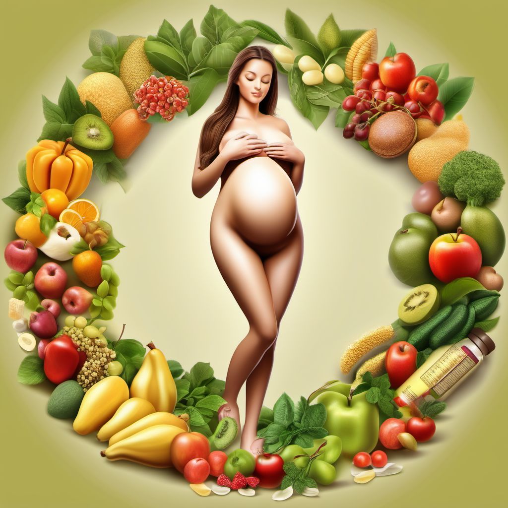 Low weight gain in pregnancy digital illustration