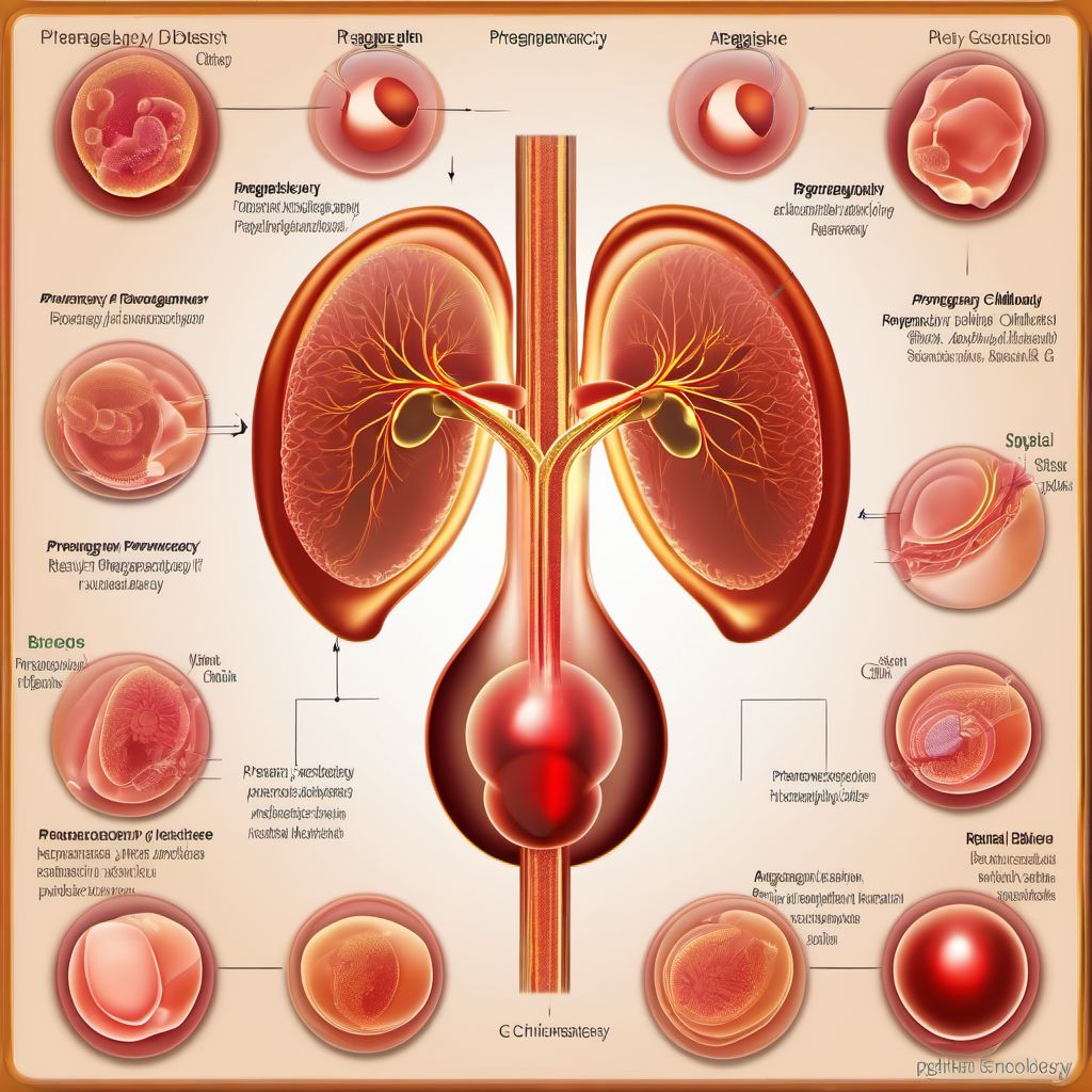 Pregnancy related renal disease digital illustration