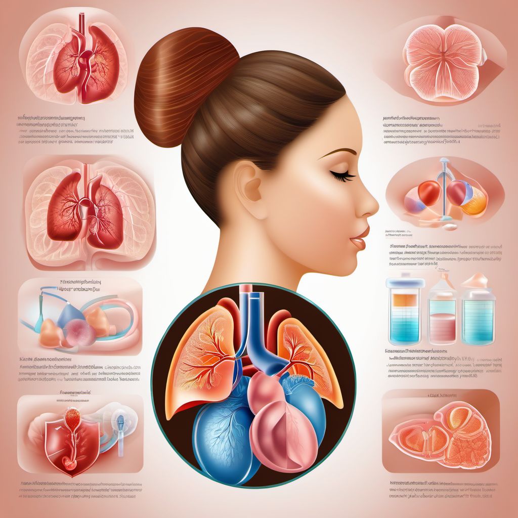 Pulmonary complications of anesthesia during pregnancy digital illustration