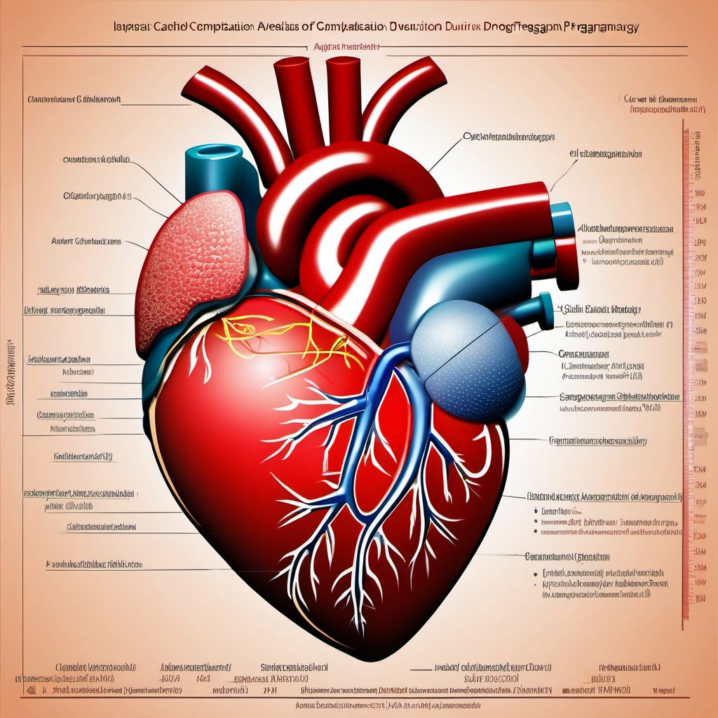 Cardiac complications of anesthesia during pregnancy digital illustration