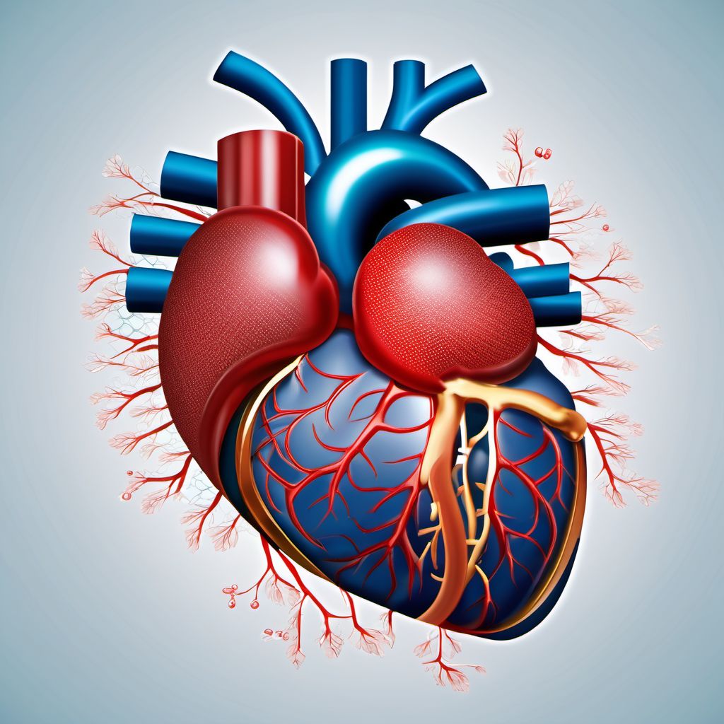 Cardiac failure due to anesthesia during pregnancy digital illustration