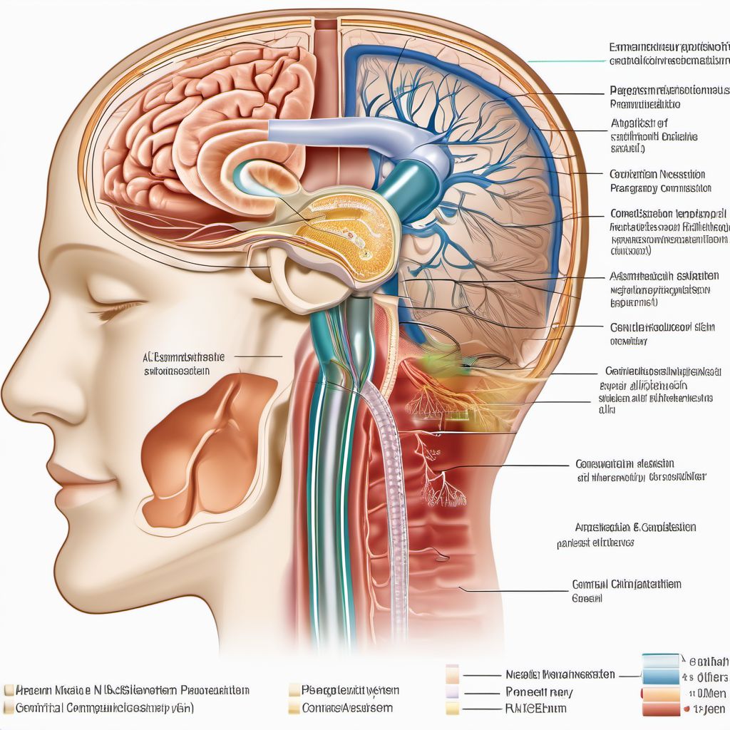 Other central nervous system complications of anesthesia during pregnancy digital illustration