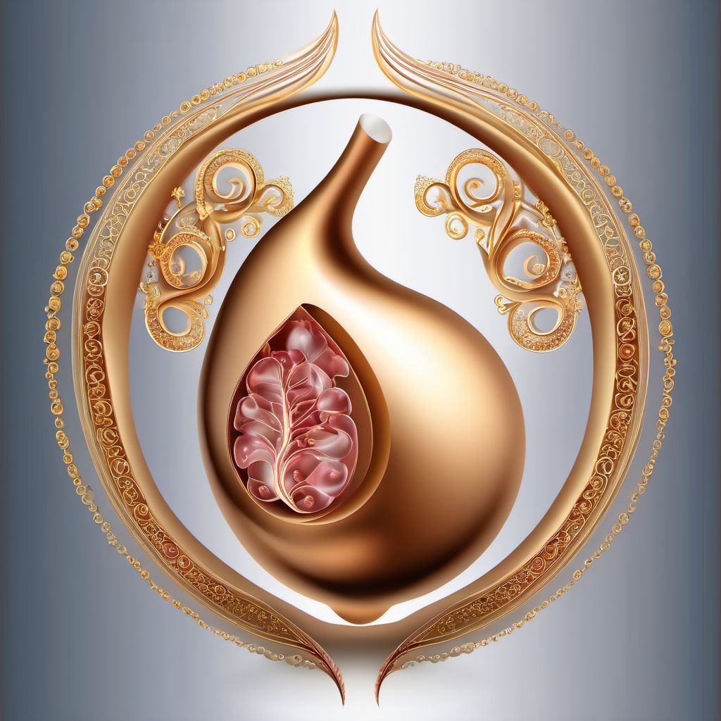 Papyraceous fetus, second trimester digital illustration