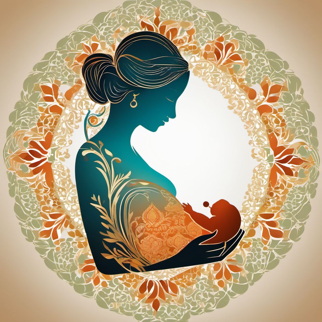 Maternal care for disproportion digital illustration