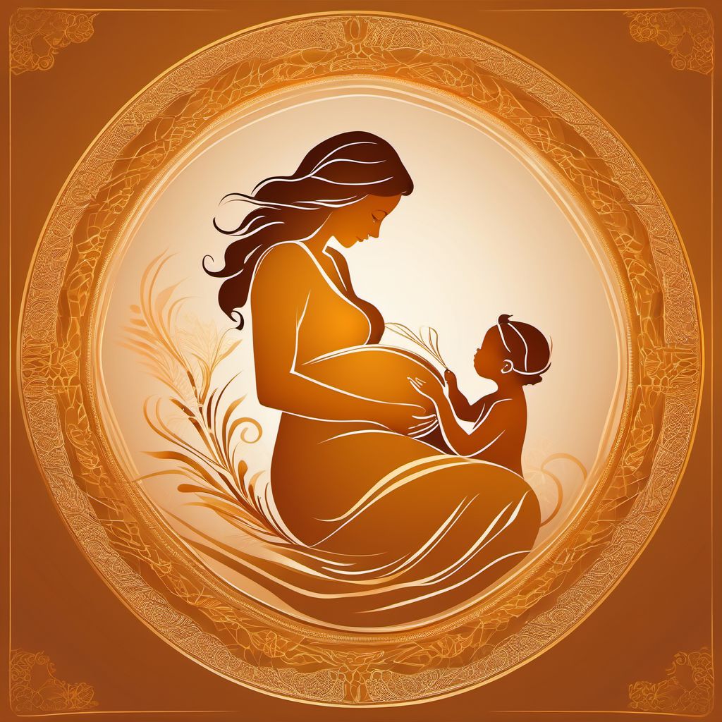 Maternal care for disproportion of mixed maternal and fetal origin digital illustration