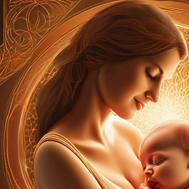 Maternal care for disproportion due to unusually large fetus digital illustration