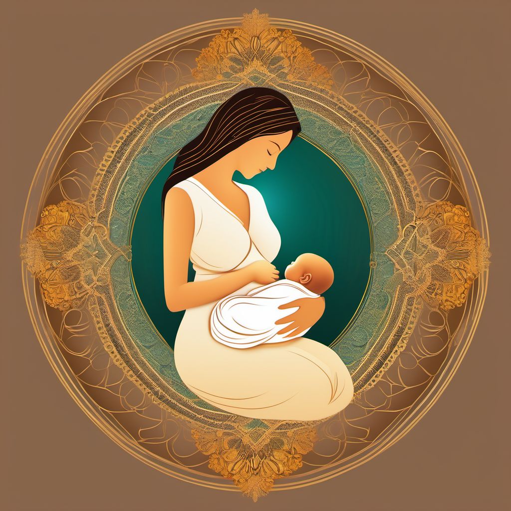 Maternal care for known or suspected fetal abnormality and damage digital illustration