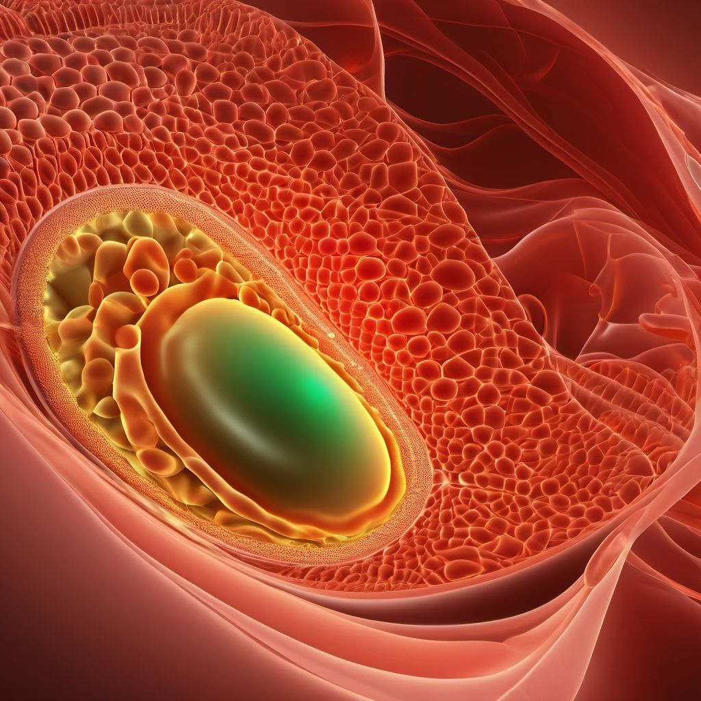 Premature rupture of membranes, onset of labor more than 24 hours following rupture digital illustration