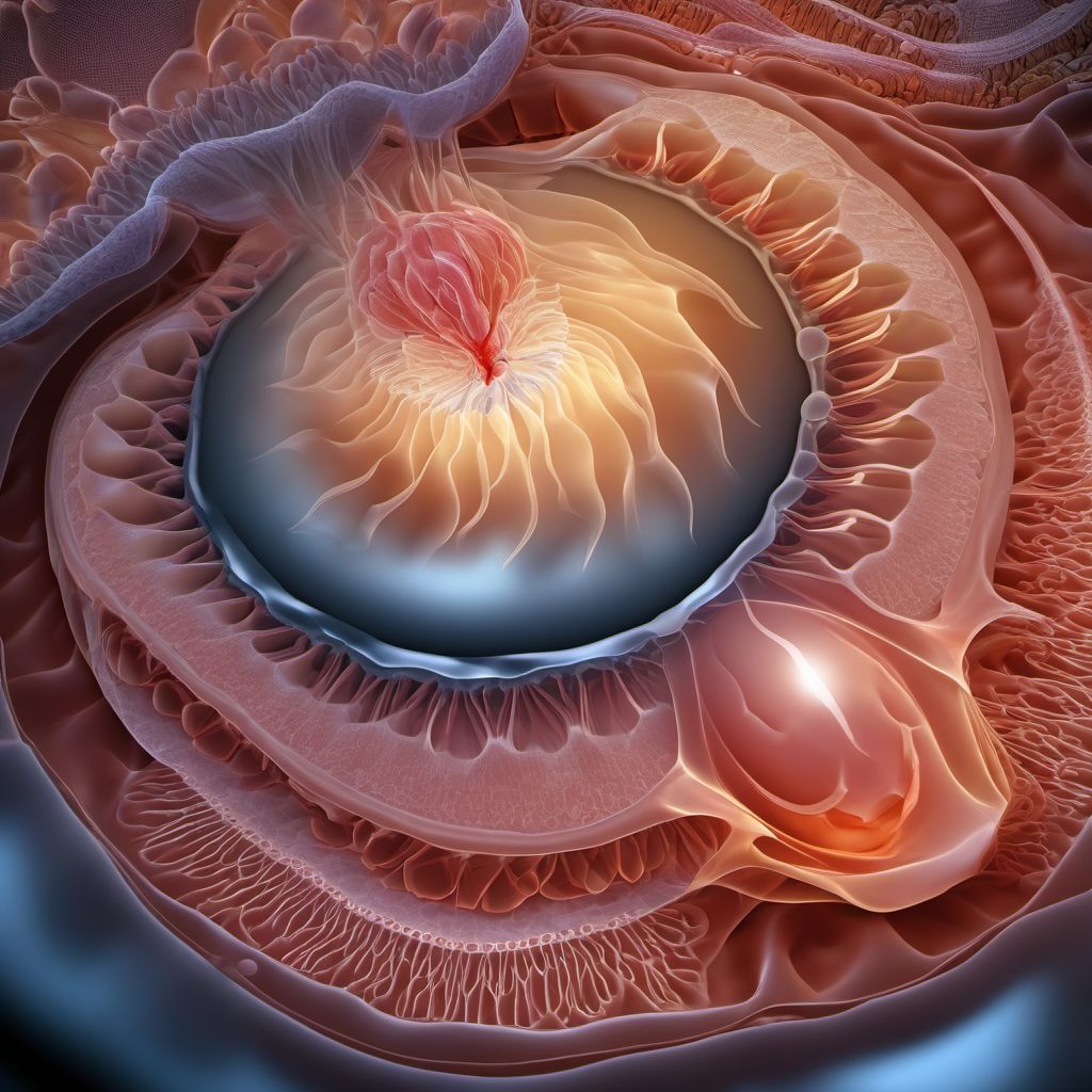 Preterm premature rupture of membranes, onset of labor more than 24 hours following rupture digital illustration