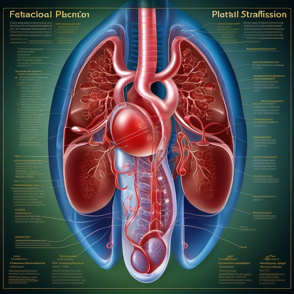 Fetus-to-fetus placental transfusion syndrome digital illustration