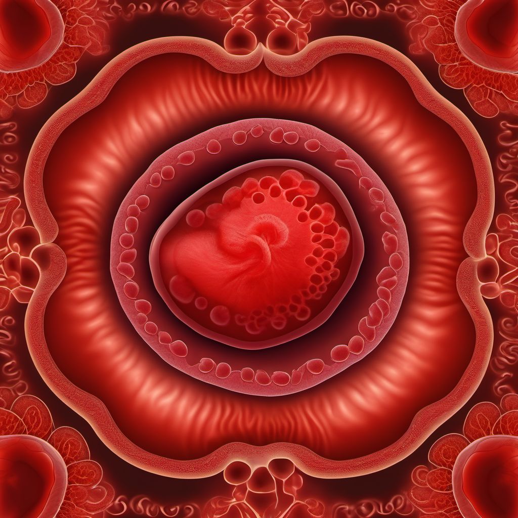 Placenta accreta digital illustration