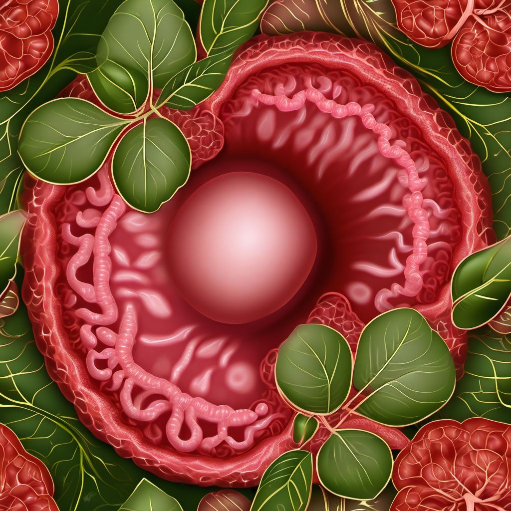 Placenta percreta digital illustration