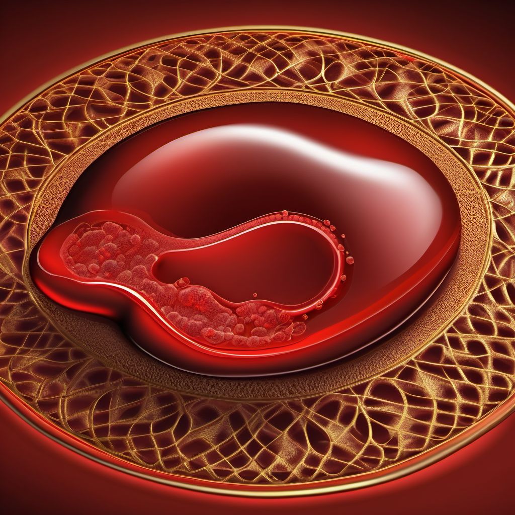 Low lying placenta NOS or without hemorrhage digital illustration