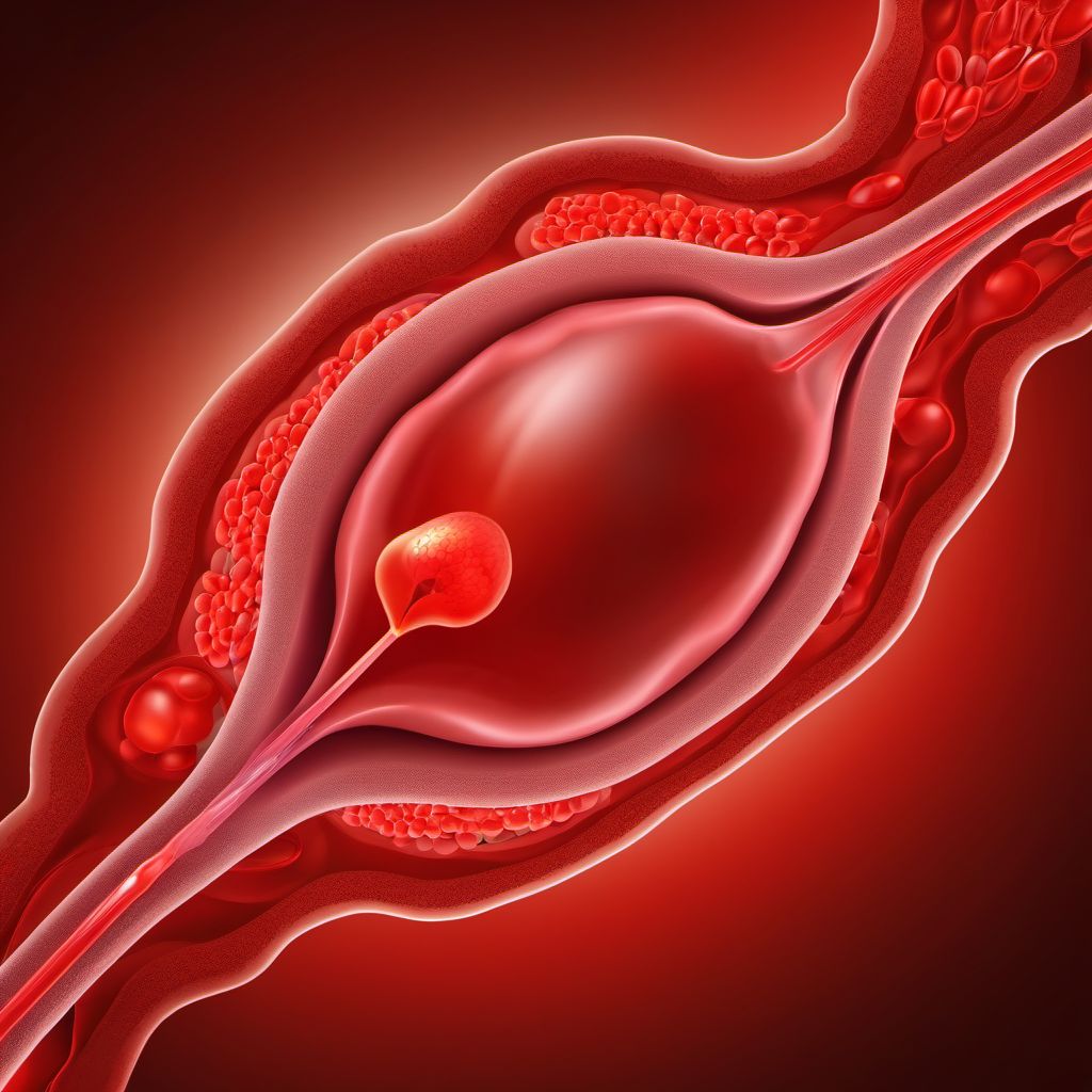 Antepartum hemorrhage with coagulation defect digital illustration