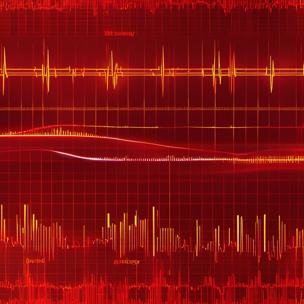 Abnormality in fetal heart rate and rhythm complicating labor and delivery digital illustration