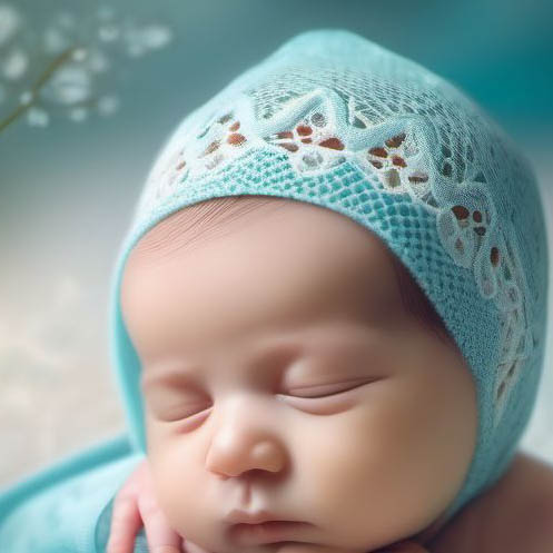 Newborn affected by maternal exposure to environmental chemical substances digital illustration