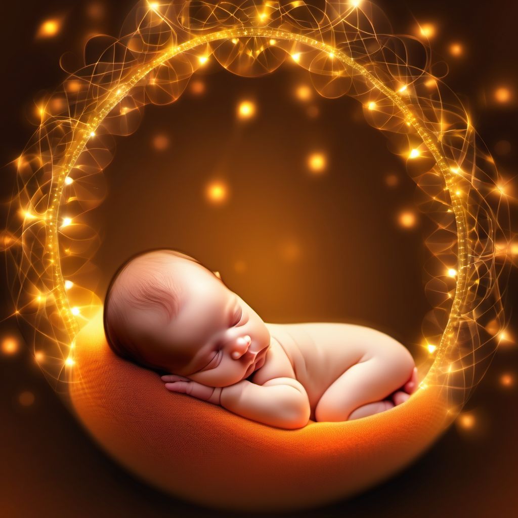 Newborn light for gestational age digital illustration