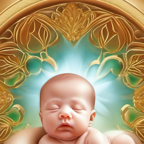 Neonatal aspiration, unspecified digital illustration