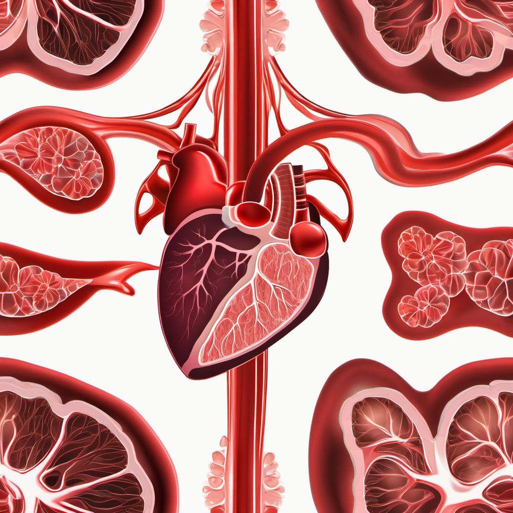 Pulmonary hemorrhage originating in the perinatal period digital illustration