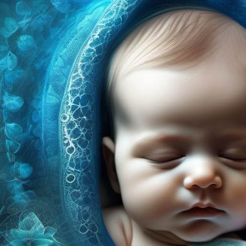 Cyanotic attacks of newborn digital illustration