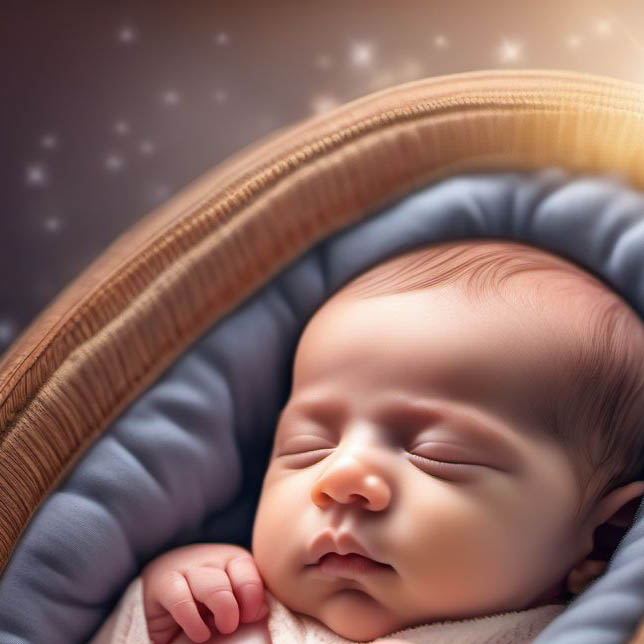 Primary sleep apnea of newborn digital illustration