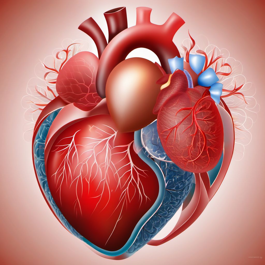 Neonatal cardiac dysrhythmia digital illustration