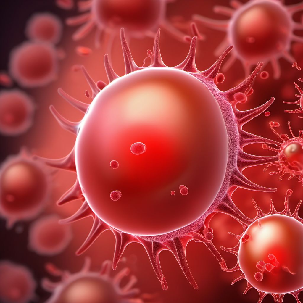 Sepsis of newborn due to anaerobes digital illustration