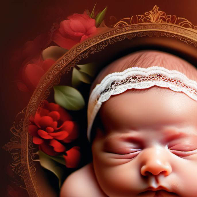 Newborn affected by intrauterine (fetal) blood loss digital illustration