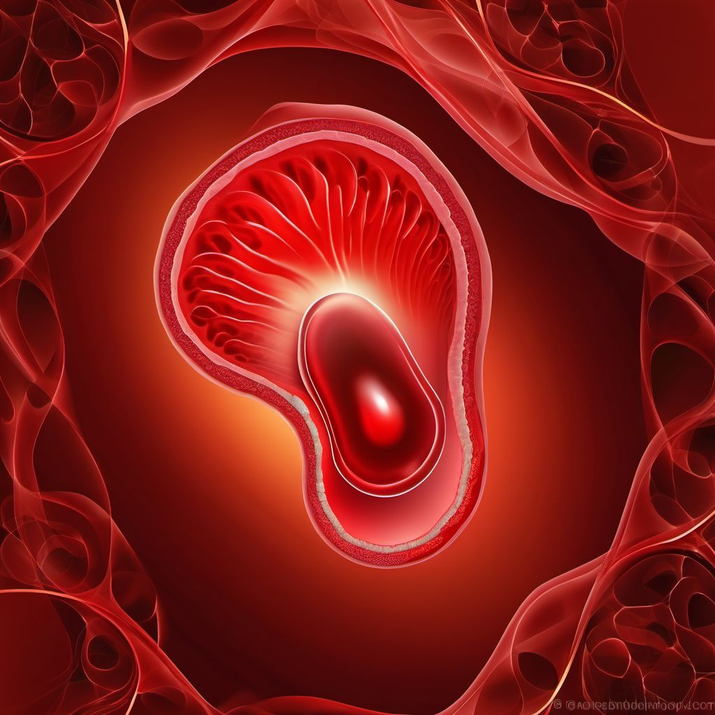 Umbilical hemorrhage of newborn digital illustration