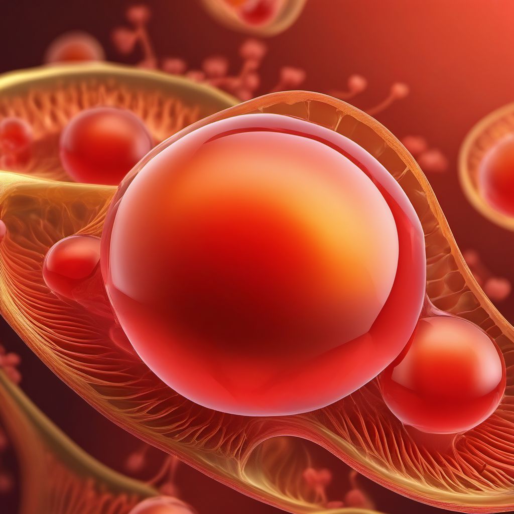 Hydrops fetalis due to hemolytic disease digital illustration