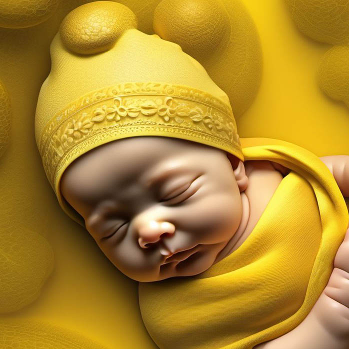 Neonatal jaundice, unspecified digital illustration