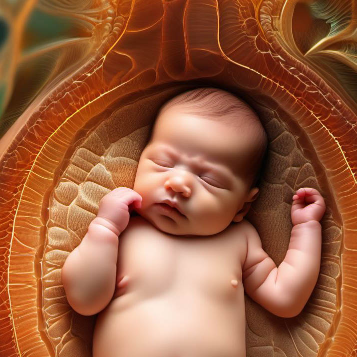 Other intestinal obstruction of newborn digital illustration